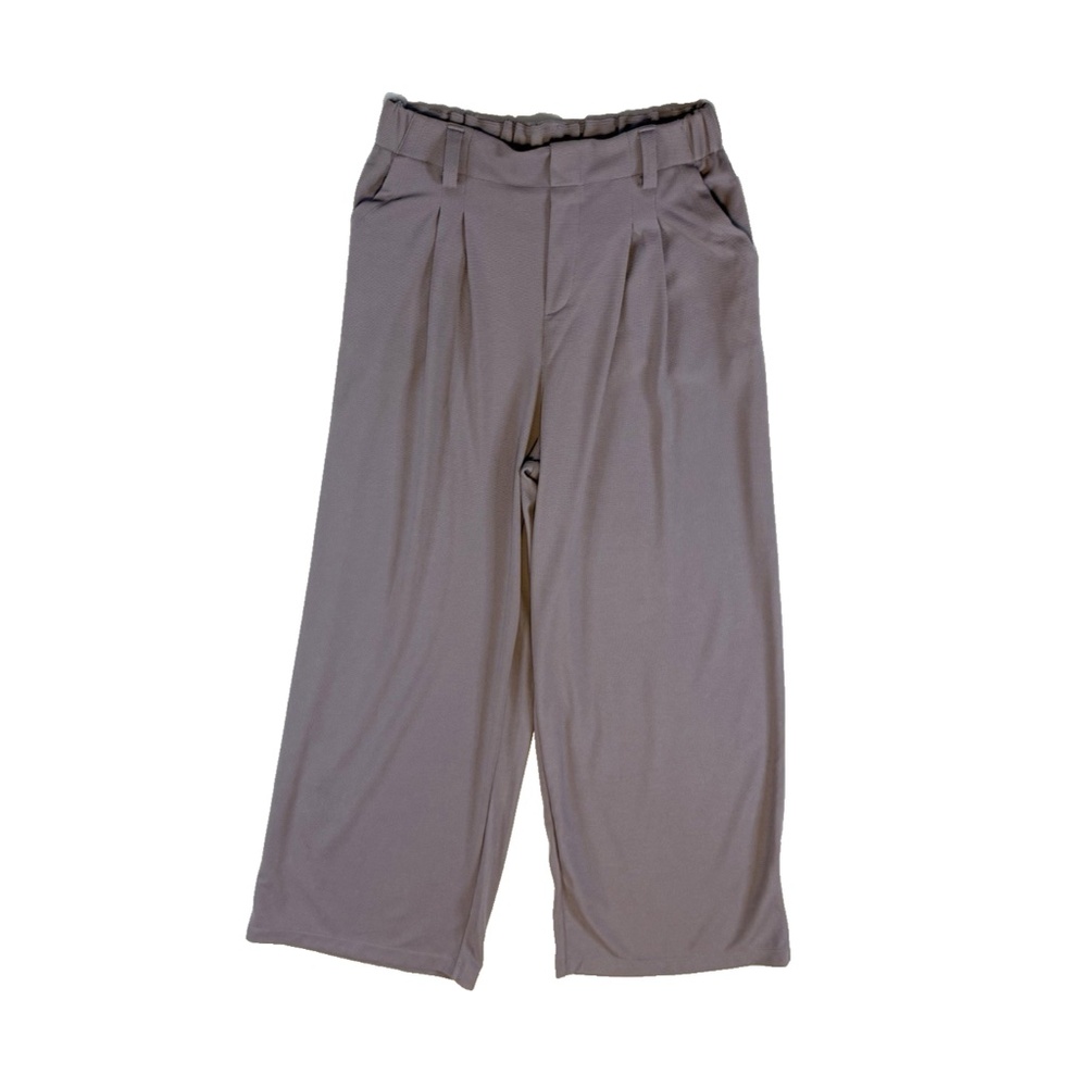 Halara Flex Wide Leg Waffle Work Pants Hibiscus Purple Size M 8/10 High Waist - Picture 2 of 14